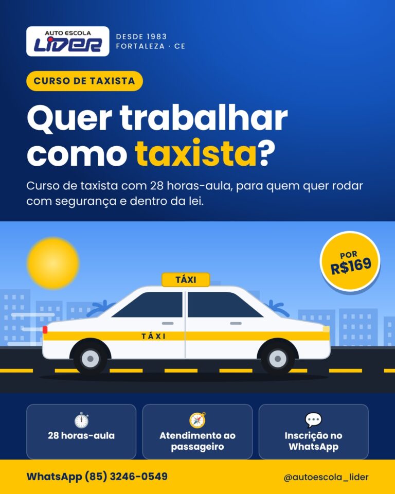 Curso de taxista e aplicativo